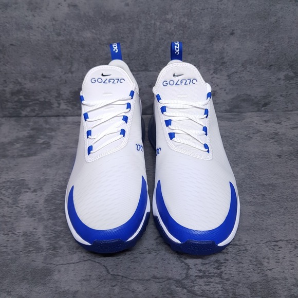 NIKE Air Max 270 Spikeless Golf Shoes Mens 11.5 White Racer Blue CK6483-106 Nby‎ - Picture 3 of 5